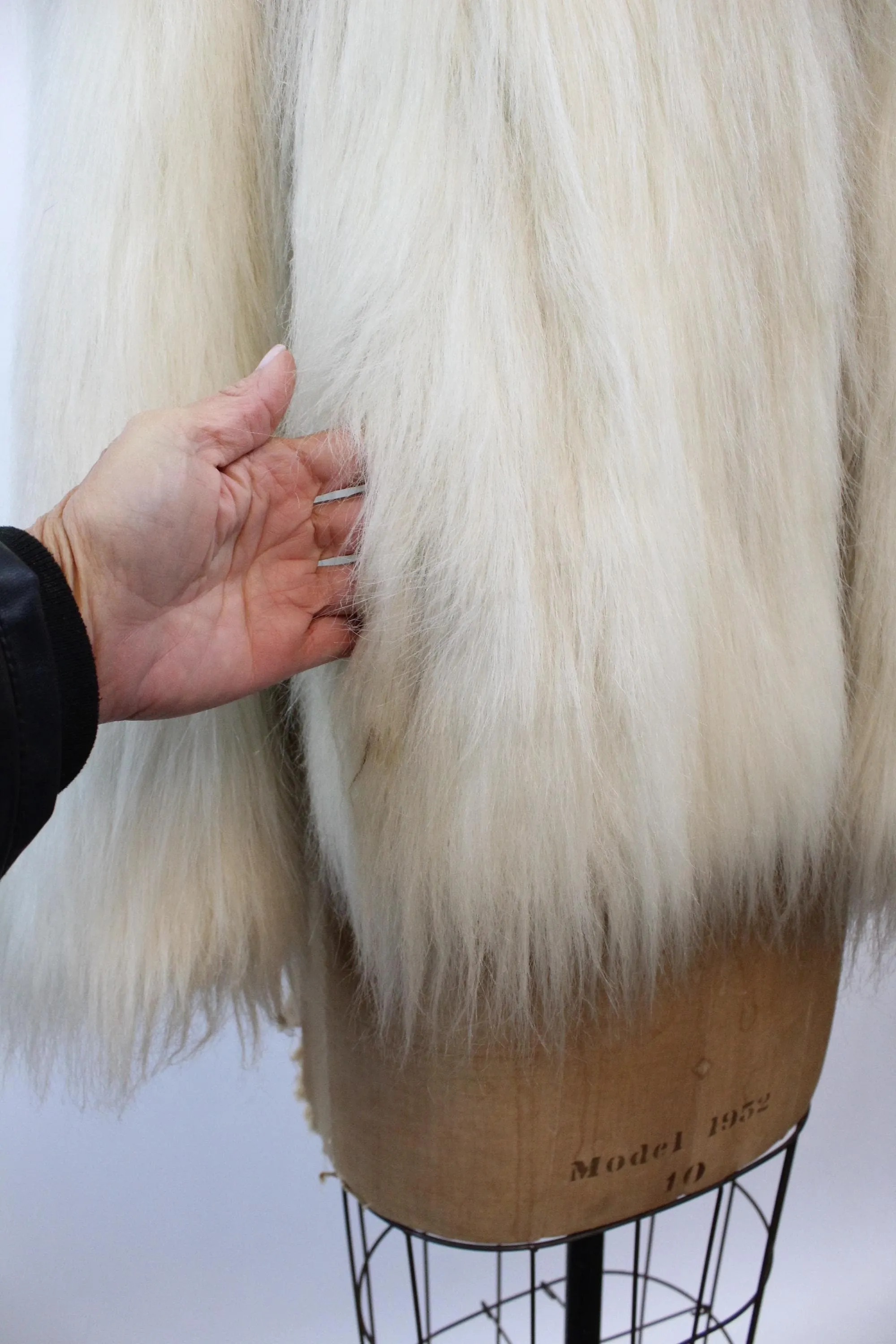 1960s RUSSEL TAYLOR faux shaggy fur coat jacket | new fall winter