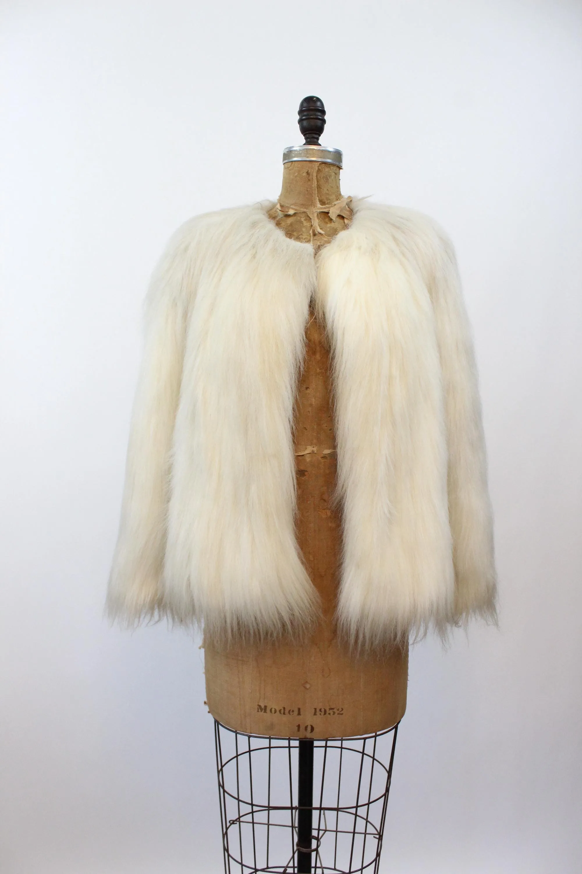 1960s RUSSEL TAYLOR faux shaggy fur coat jacket | new fall winter