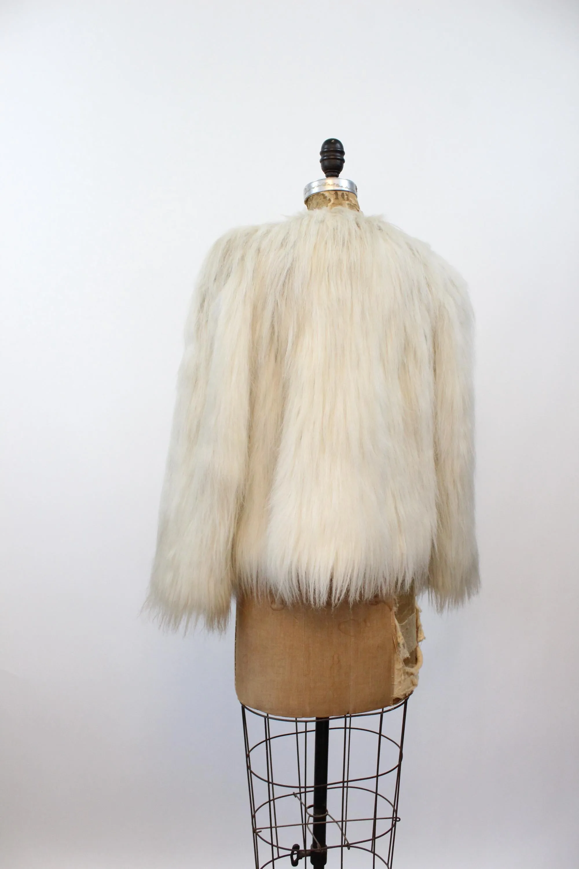 1960s RUSSEL TAYLOR faux shaggy fur coat jacket | new fall winter