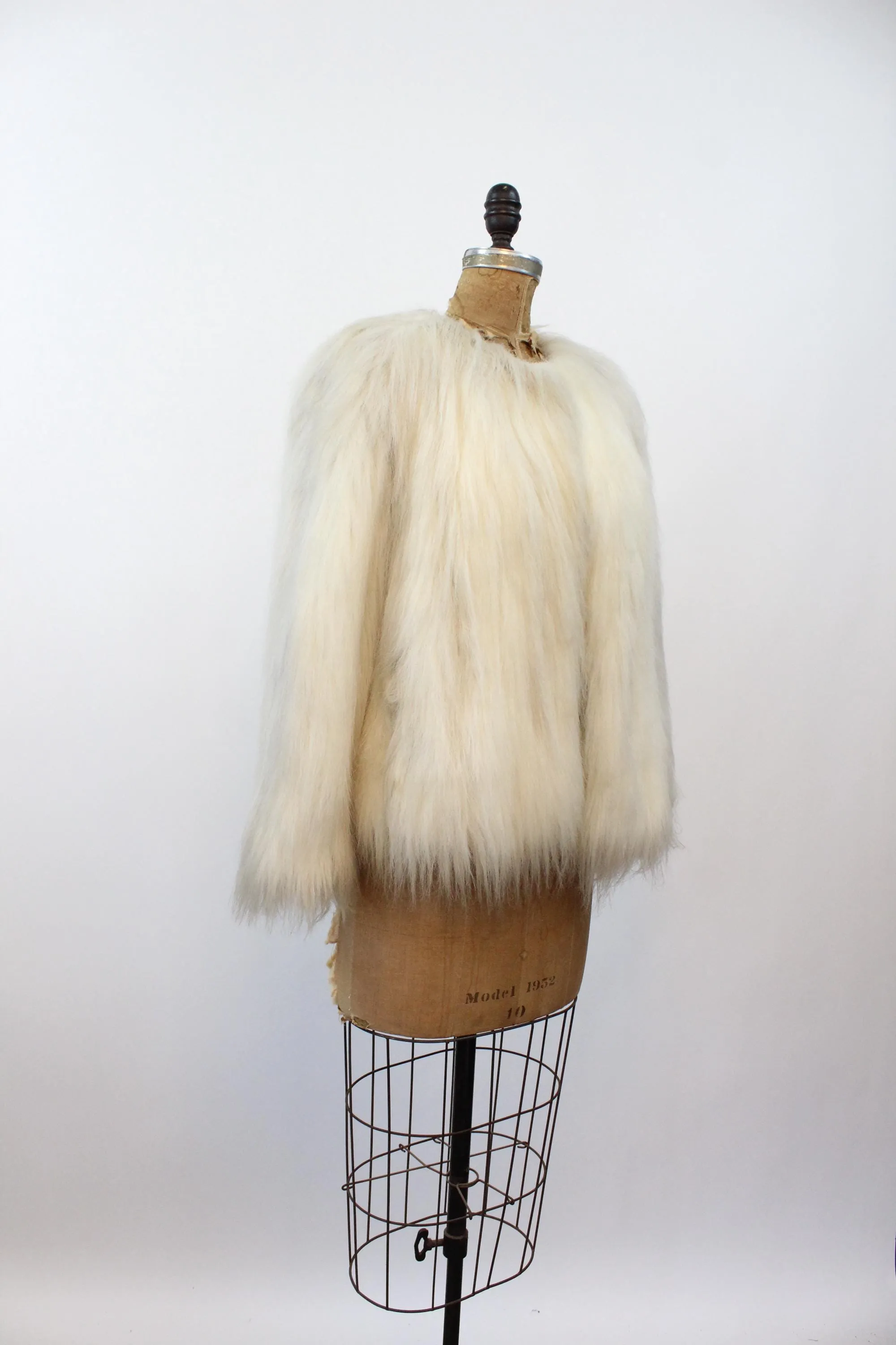 1960s RUSSEL TAYLOR faux shaggy fur coat jacket | new fall winter