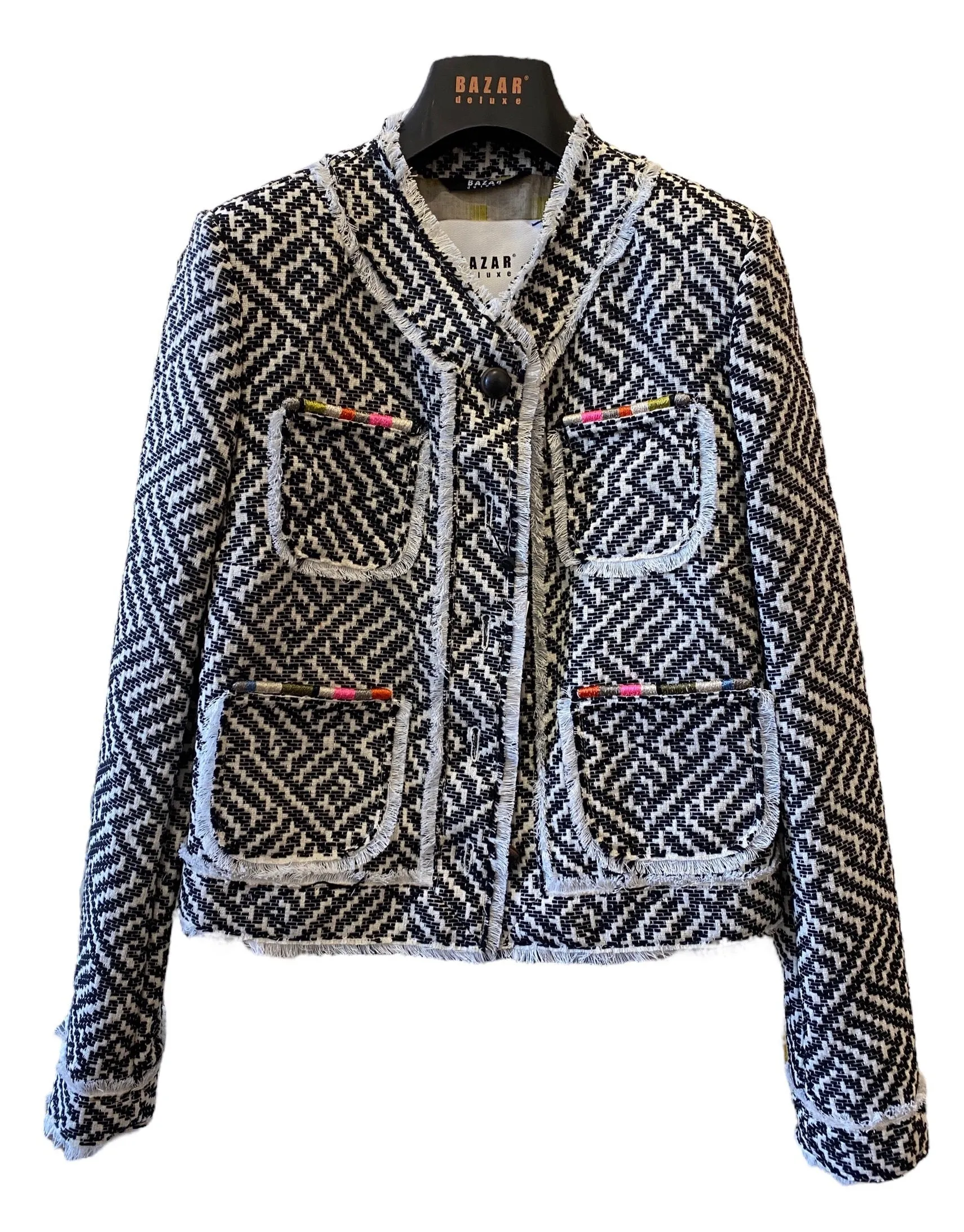 Bazar Deluxe Cropped Jacket B/W Parquet