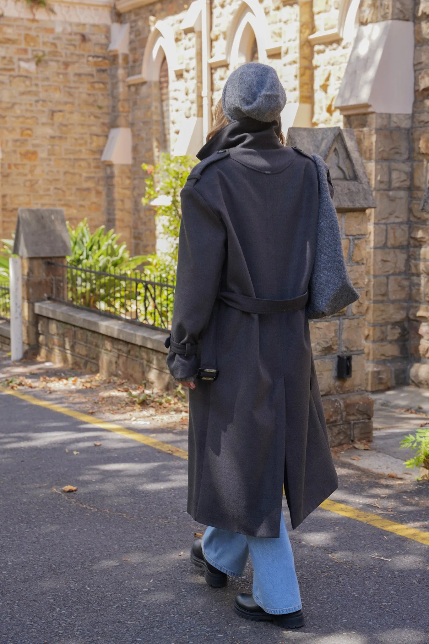 Charcoal Oversize Lux Coat