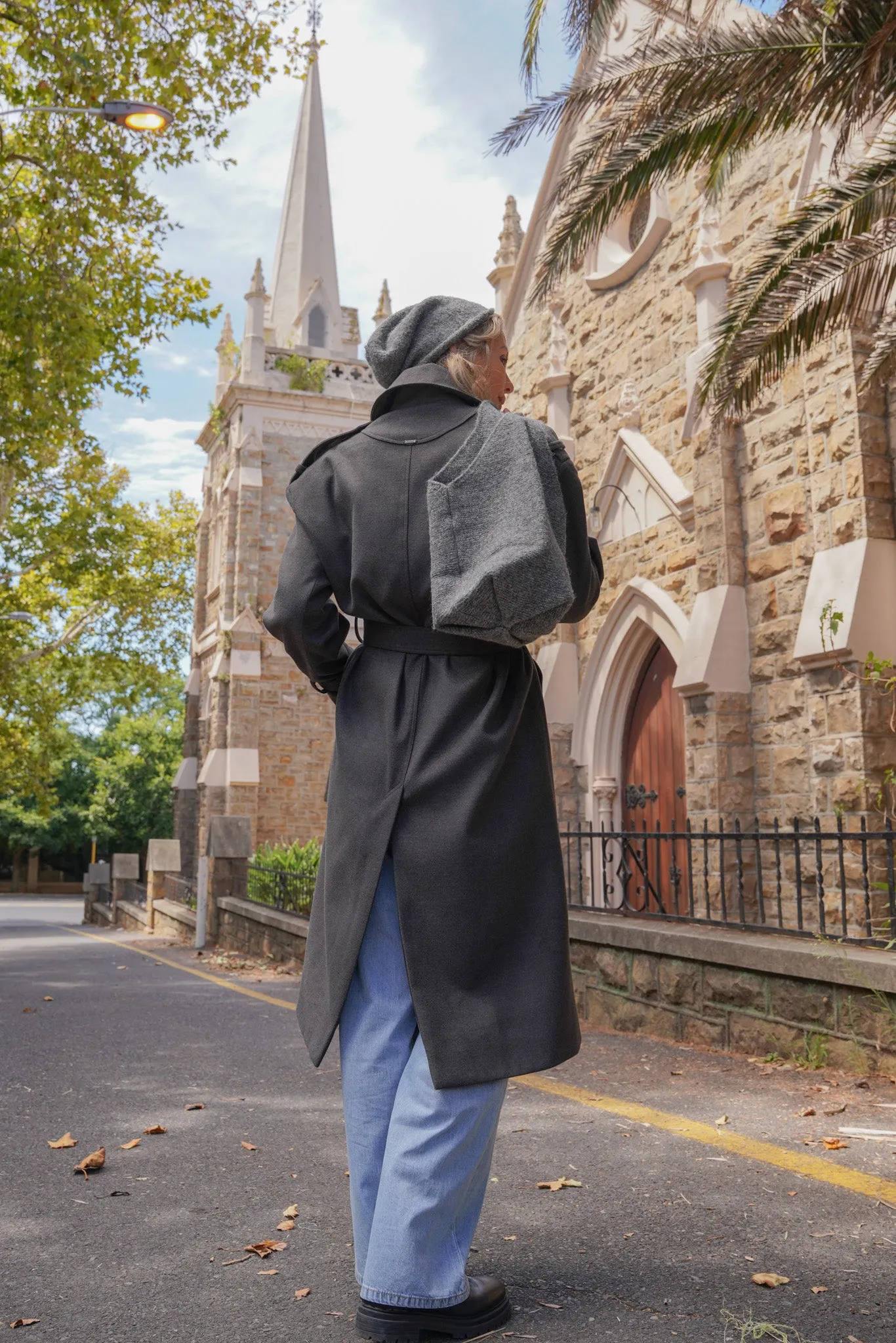 Charcoal Oversize Lux Coat