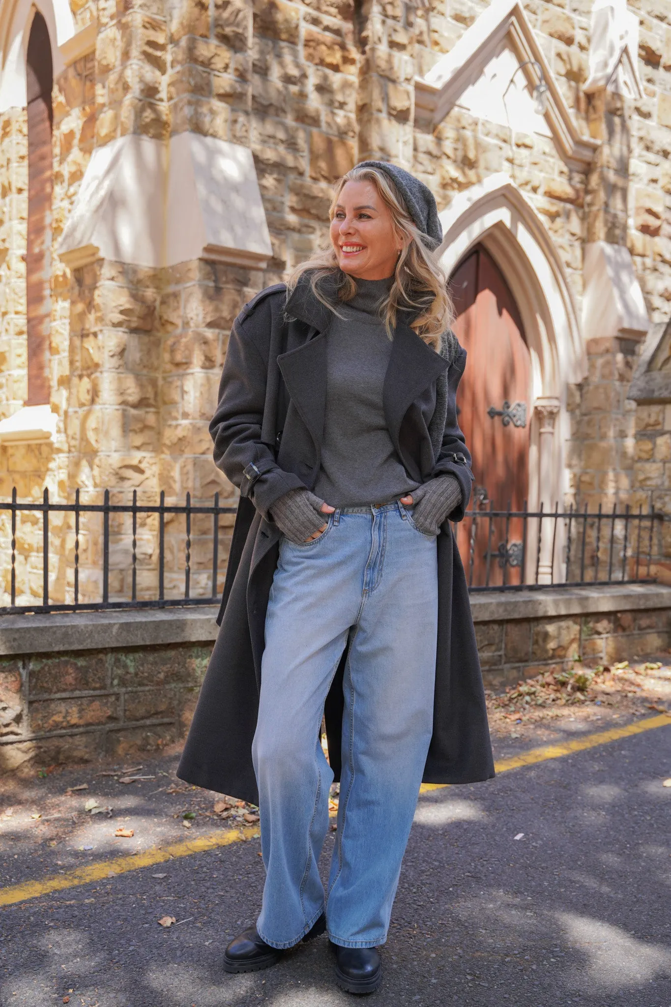 Charcoal Oversize Lux Coat