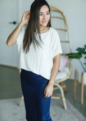 Ivory Textured Loose Knit Top