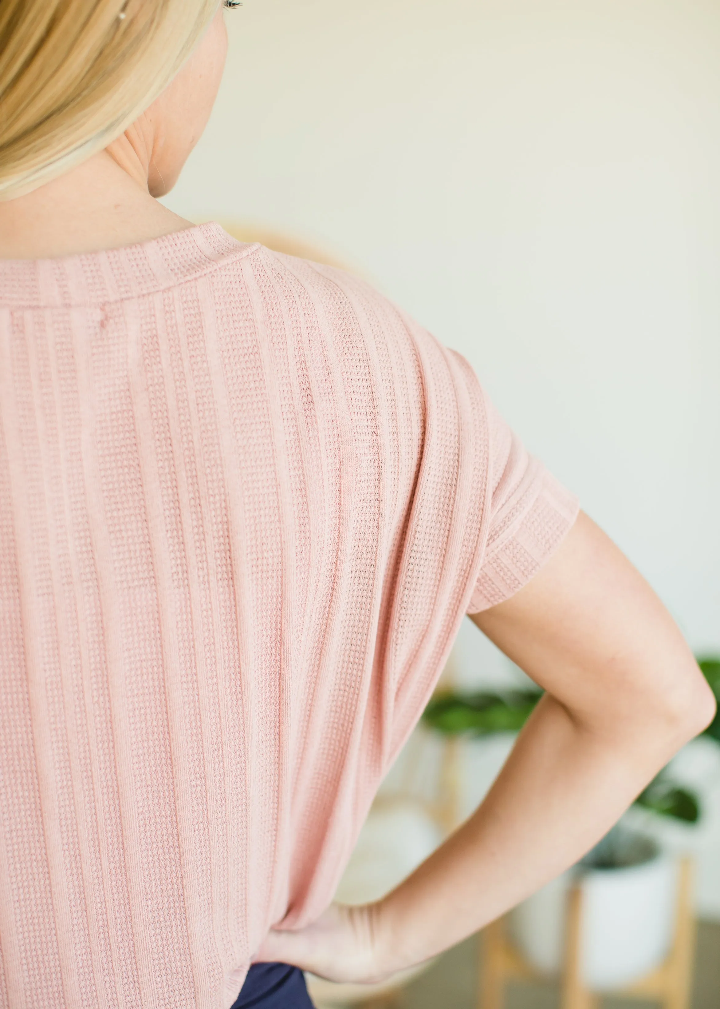 Mauve Textured Loose Knit Top - FINAL SALE