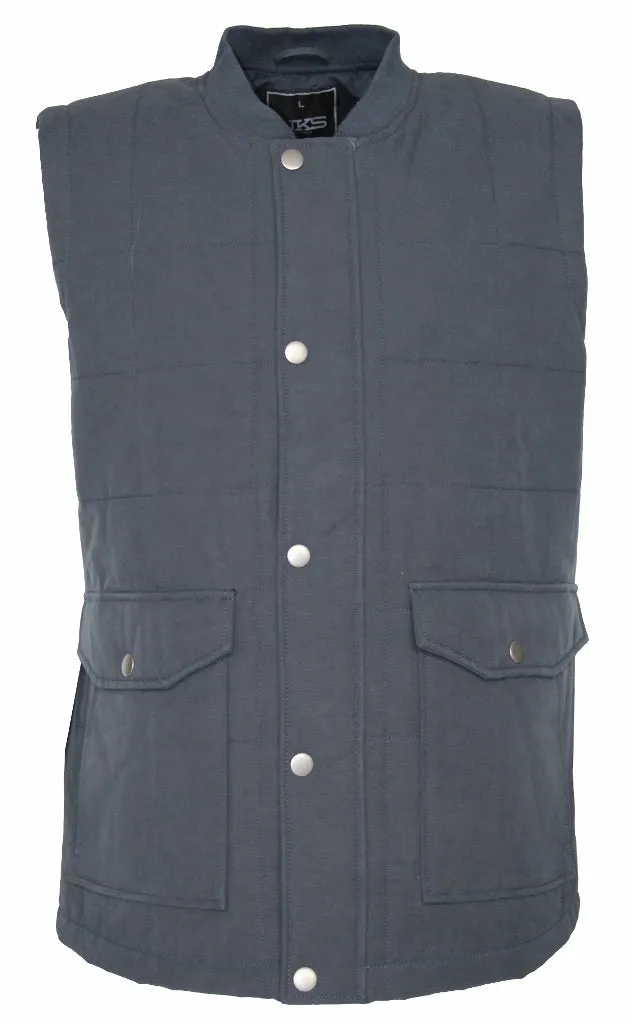 Men's Canvas Puffer Vest