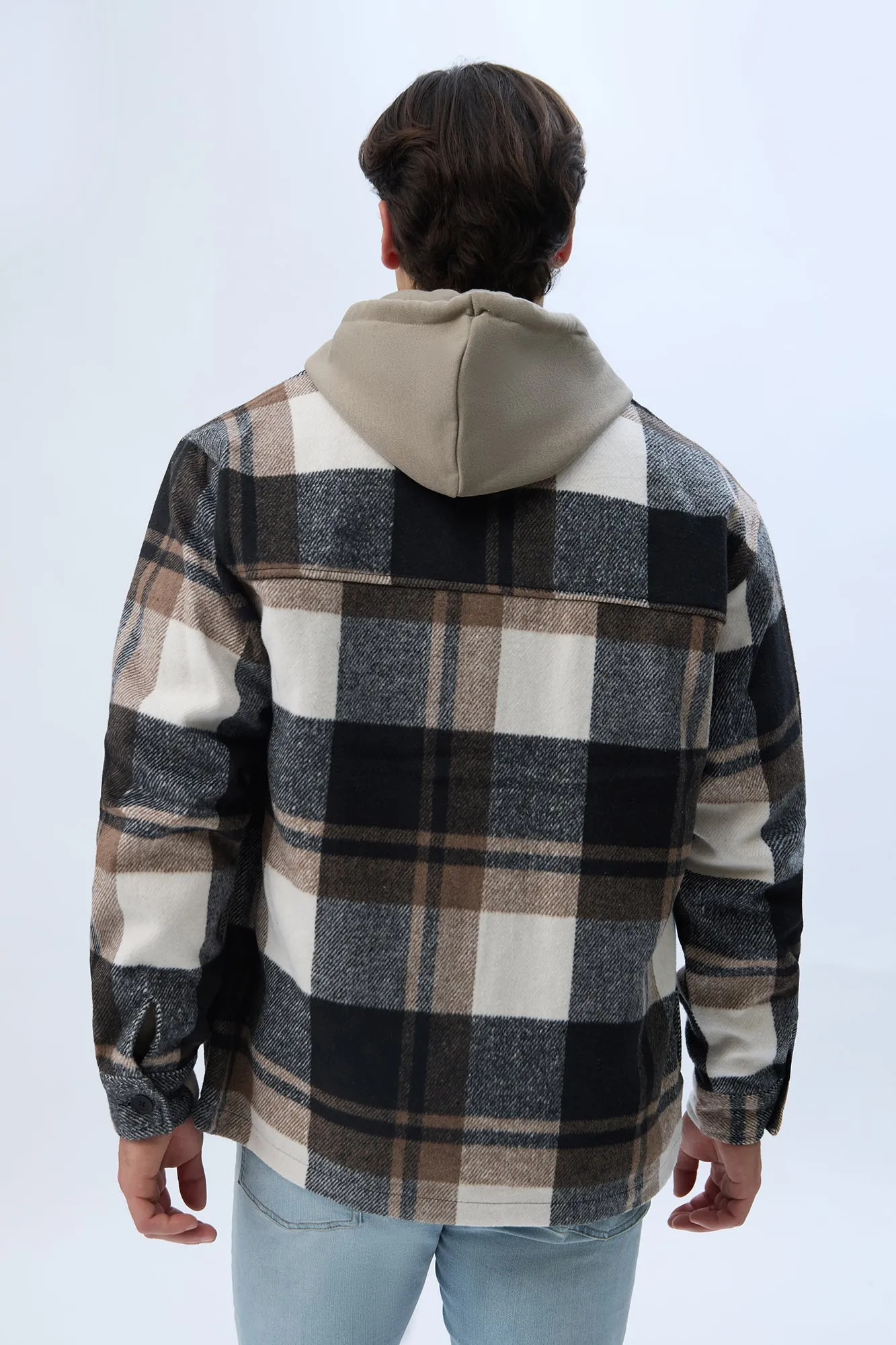 North Western Zip-Up Plaid Shacket
