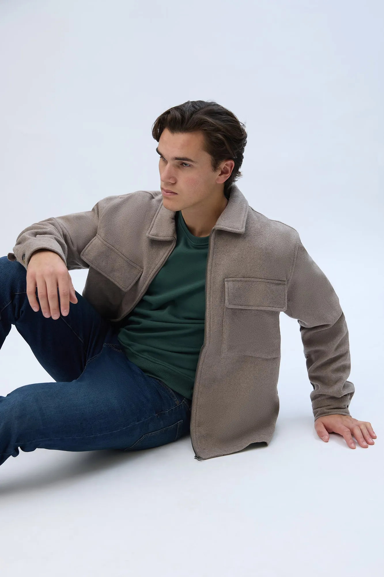 North Western Zip-Up Shacket
