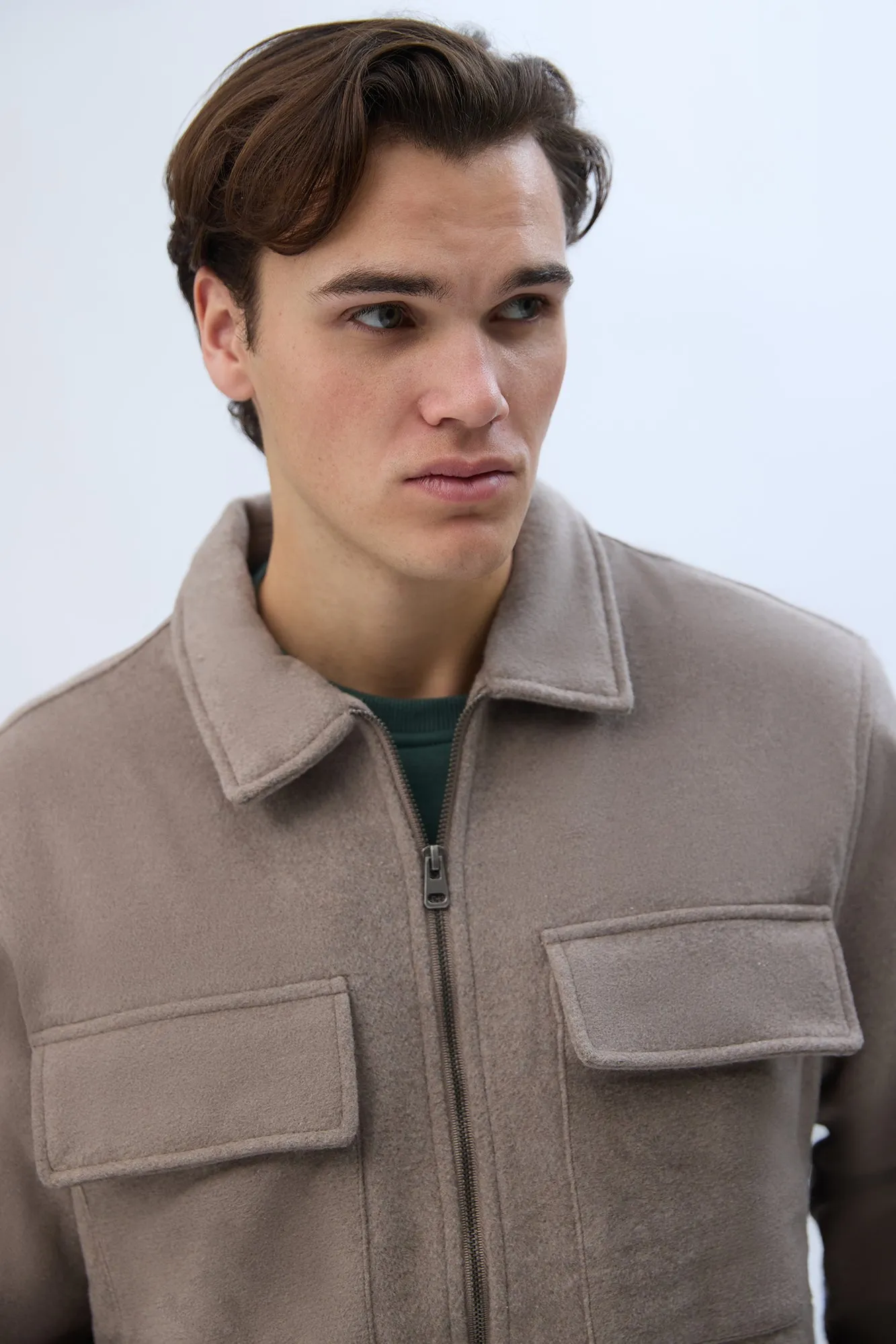 North Western Zip-Up Shacket
