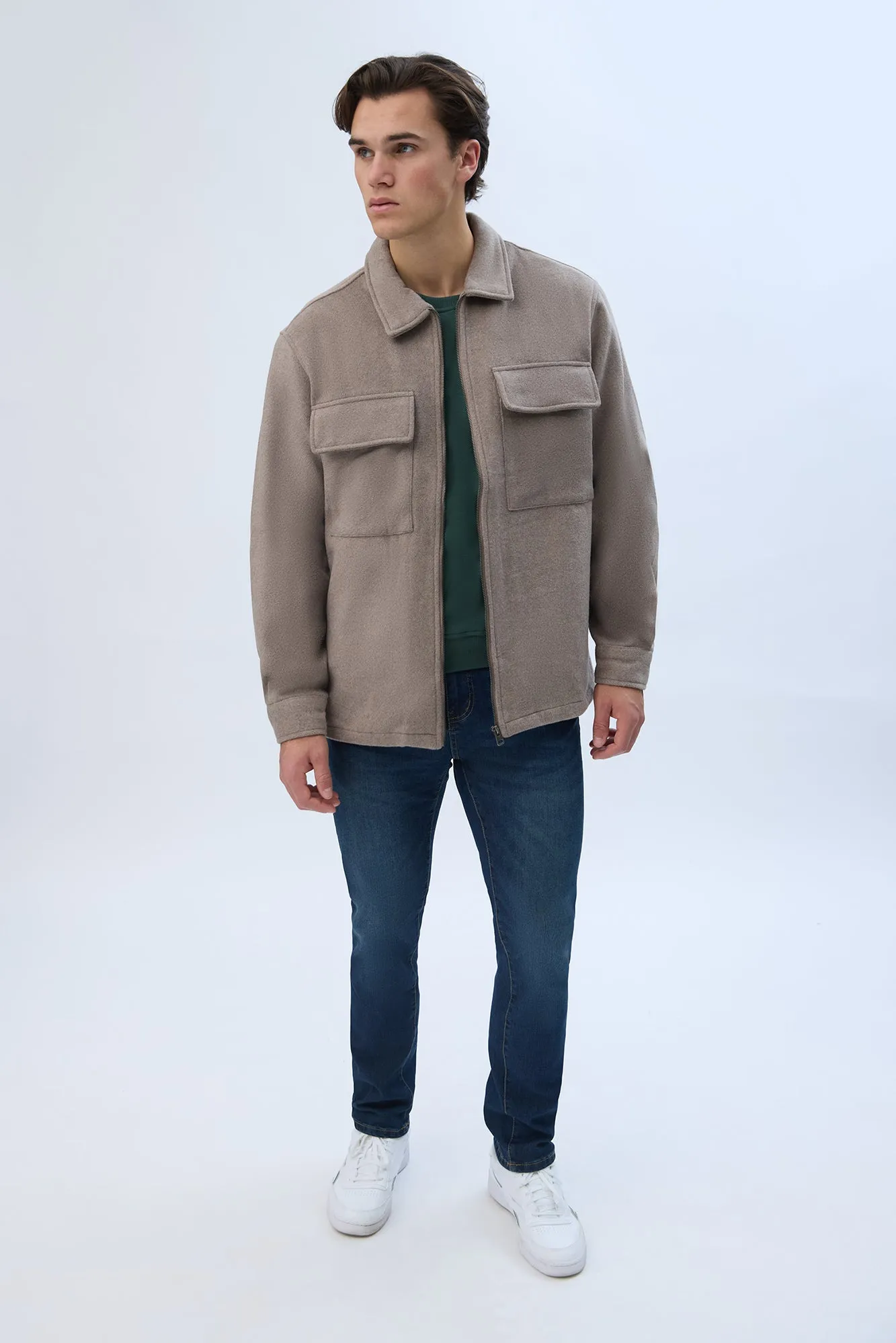 North Western Zip-Up Shacket