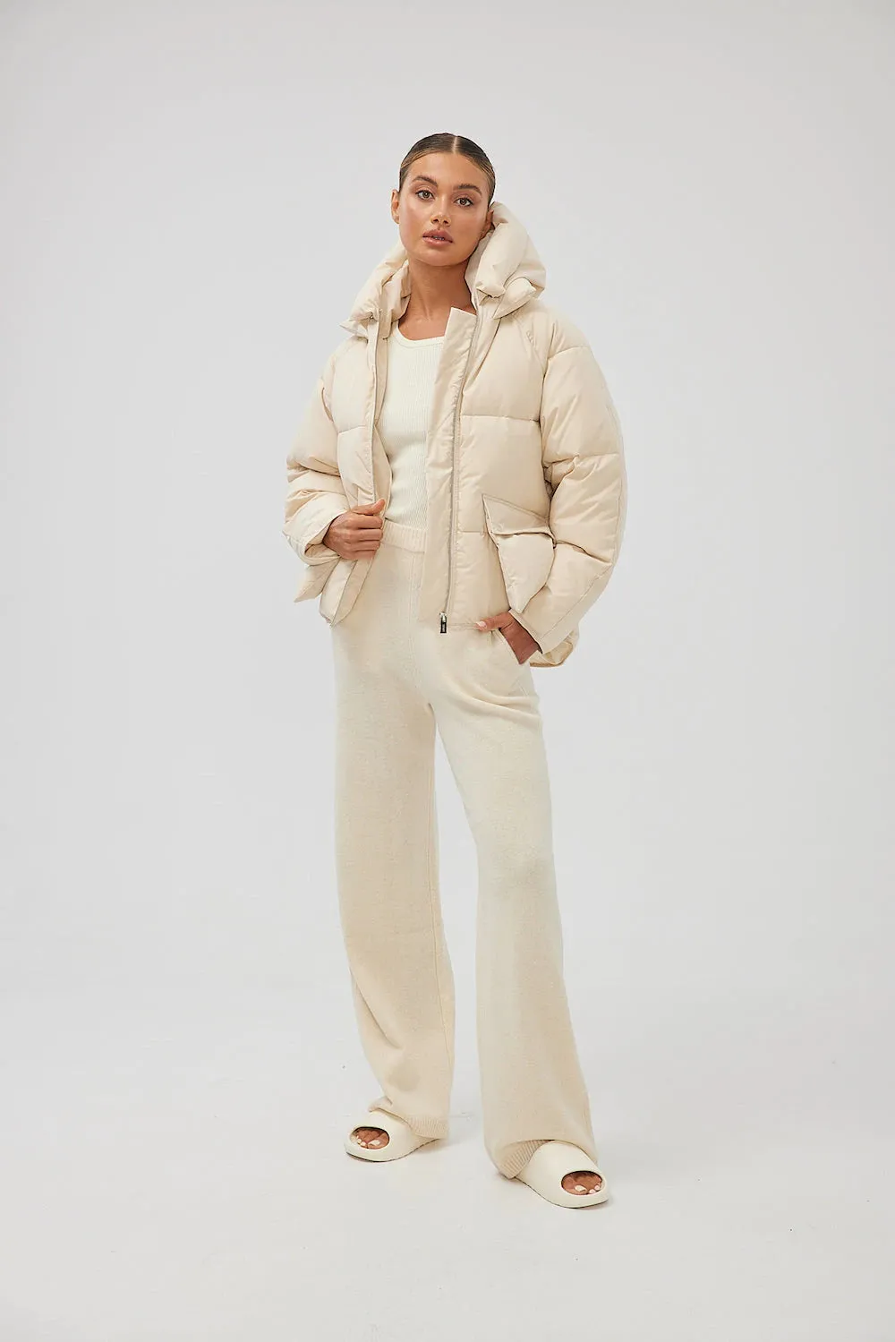 Pluto Puffer Jacket Coconut