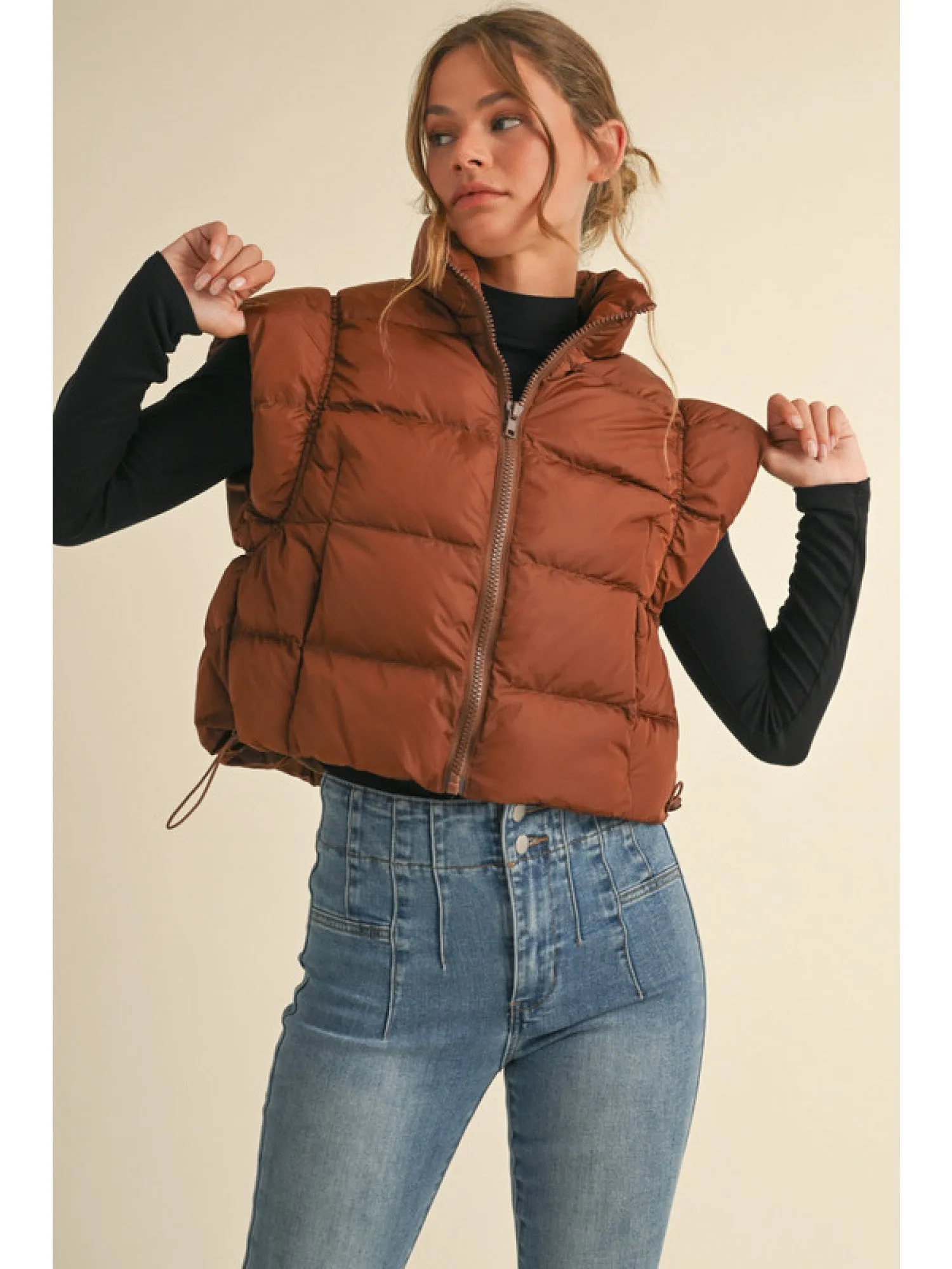 Preslee Puffer Cropped Vest