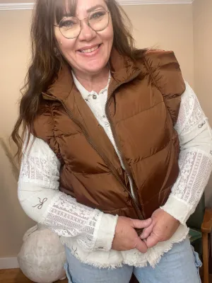 Preslee Puffer Cropped Vest