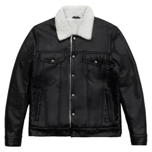 Shearling Leather Trucker Jacket