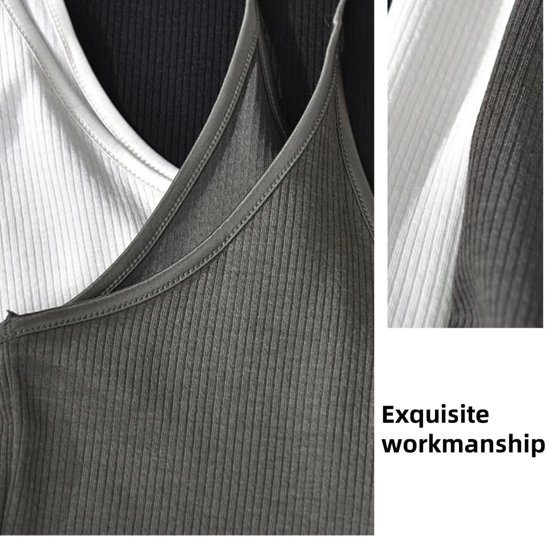 Tank Top for Women,U-Neck Sleeveless Camisole, Breathable Summer Undershir for Casual Beach Vacation
