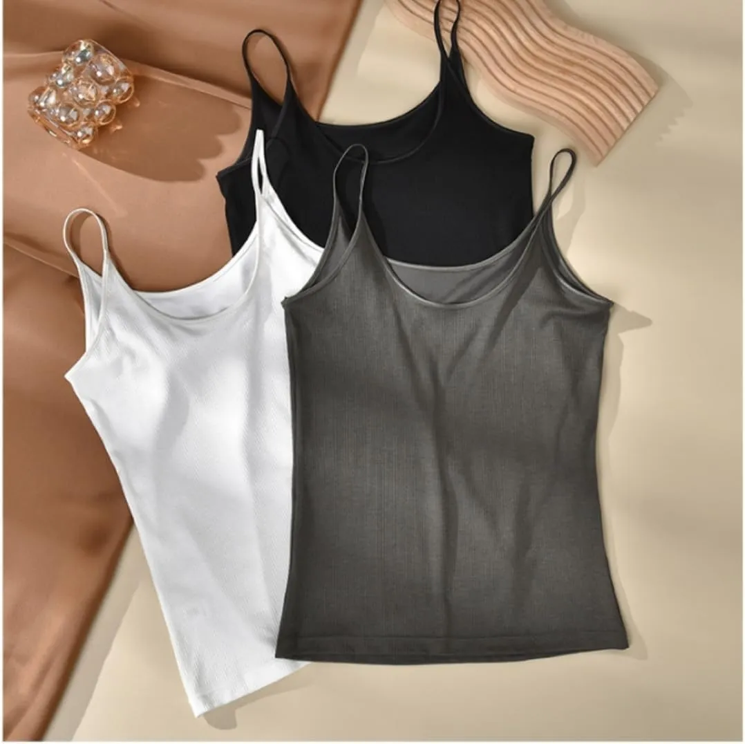 Tank Top for Women,U-Neck Sleeveless Camisole, Breathable Summer Undershir for Casual Beach Vacation