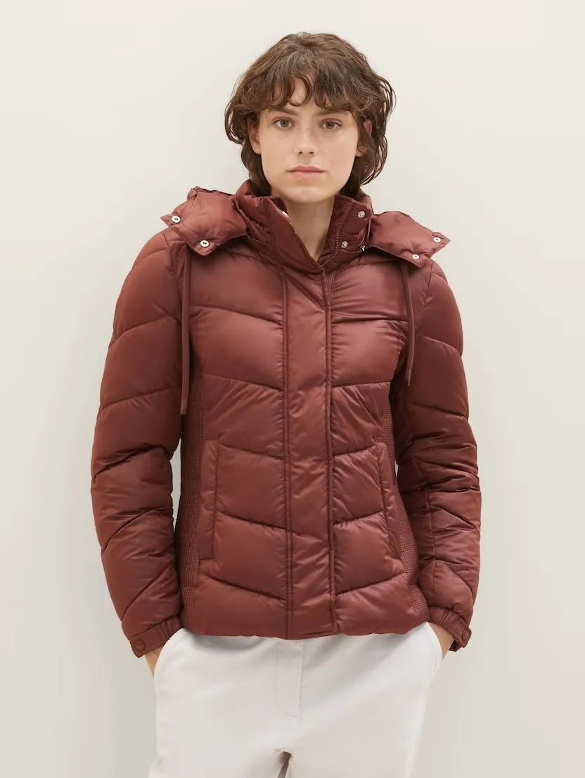 Tom Tailor Raisin Signature Puffer Jacket with Removeable Hood