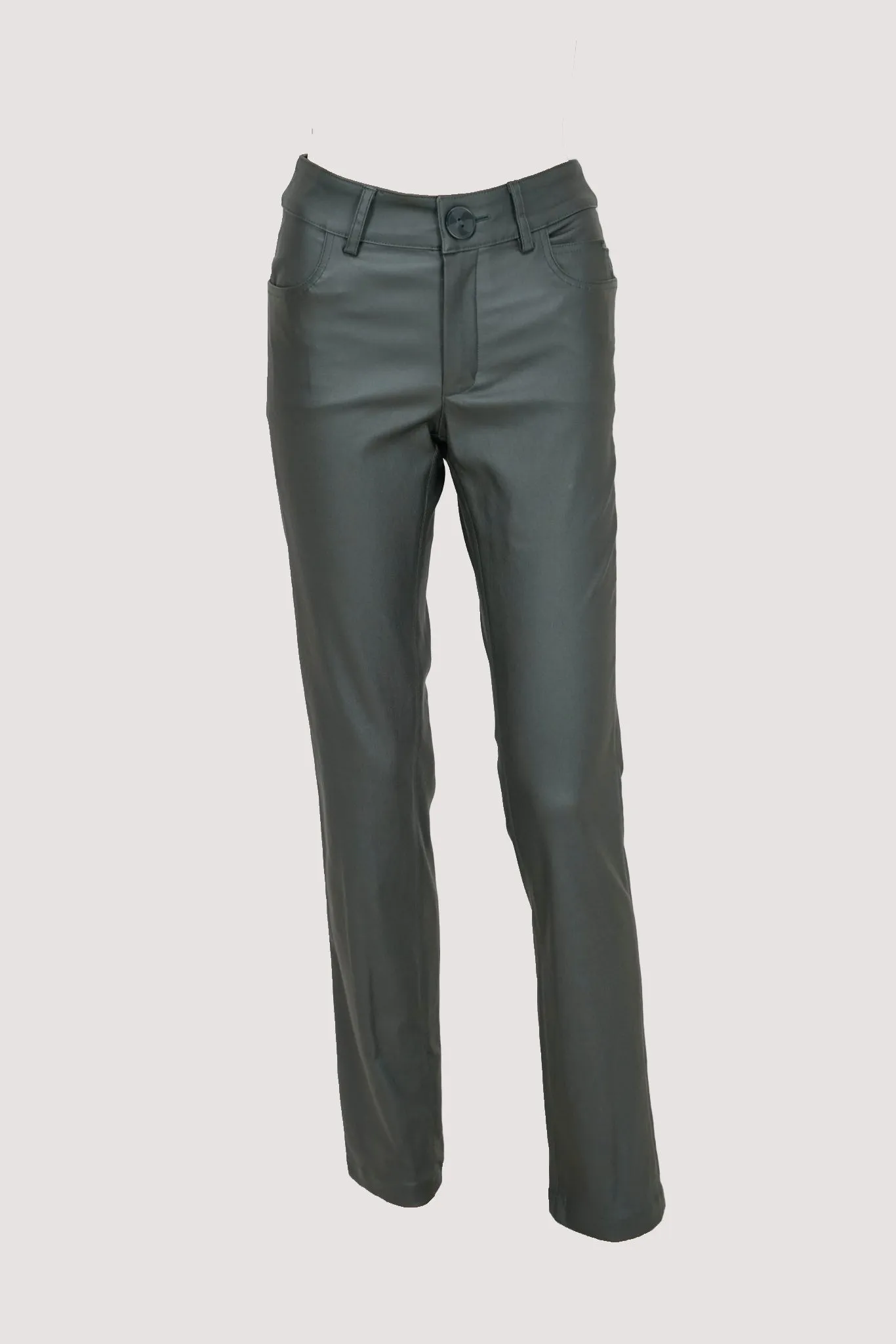 Waxed Olive Pants