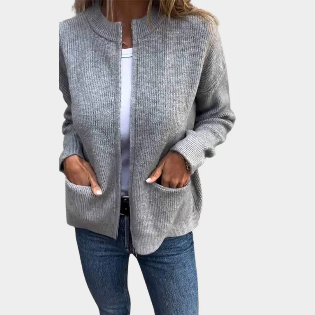 Women's Long Sleeve Knitted Cardigan  Casual Outerwear  Pockets  Multiple Colours